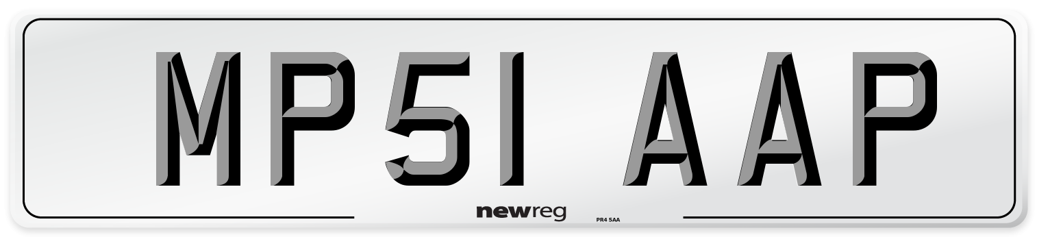 MP51 AAP Number Plate from New Reg